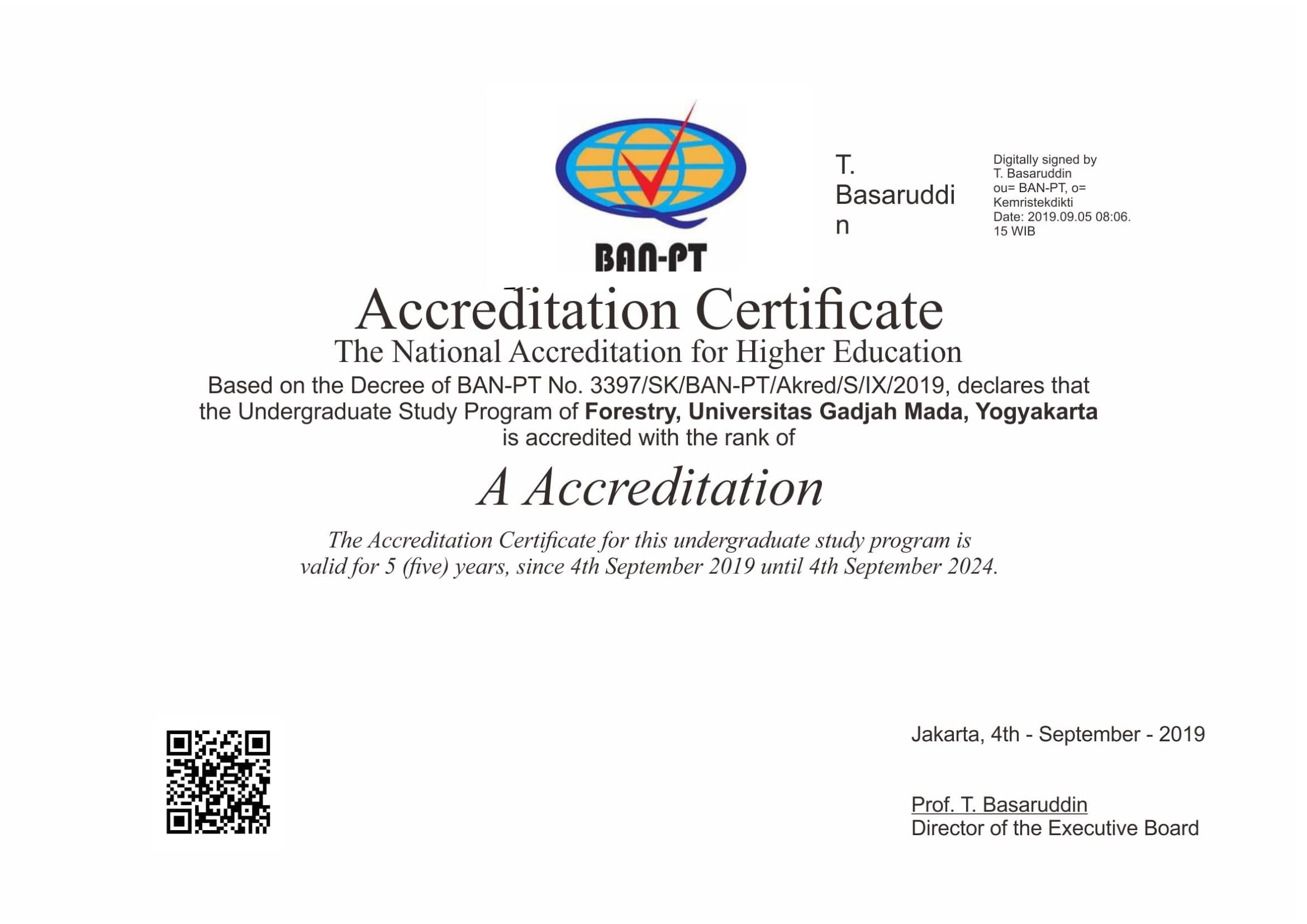 Certificate BAN-PT
